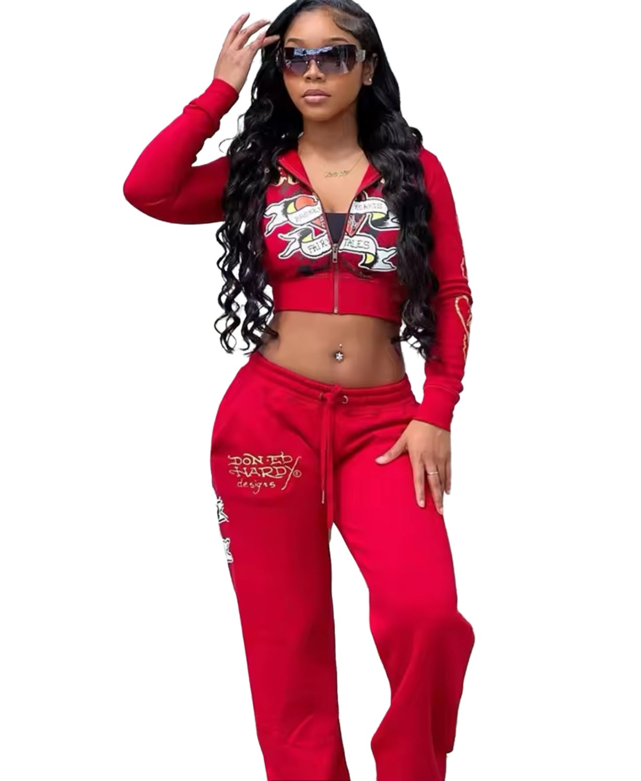 Trending Ed Hardy Matching Tracksuit Set