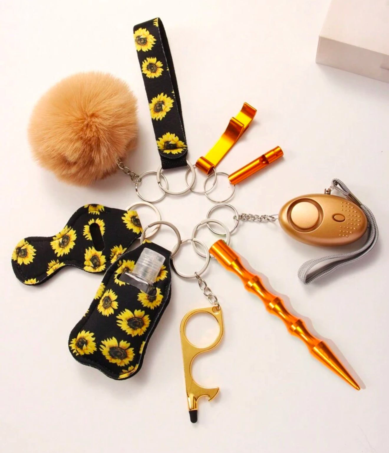 Sunflower Self Defense Keychain