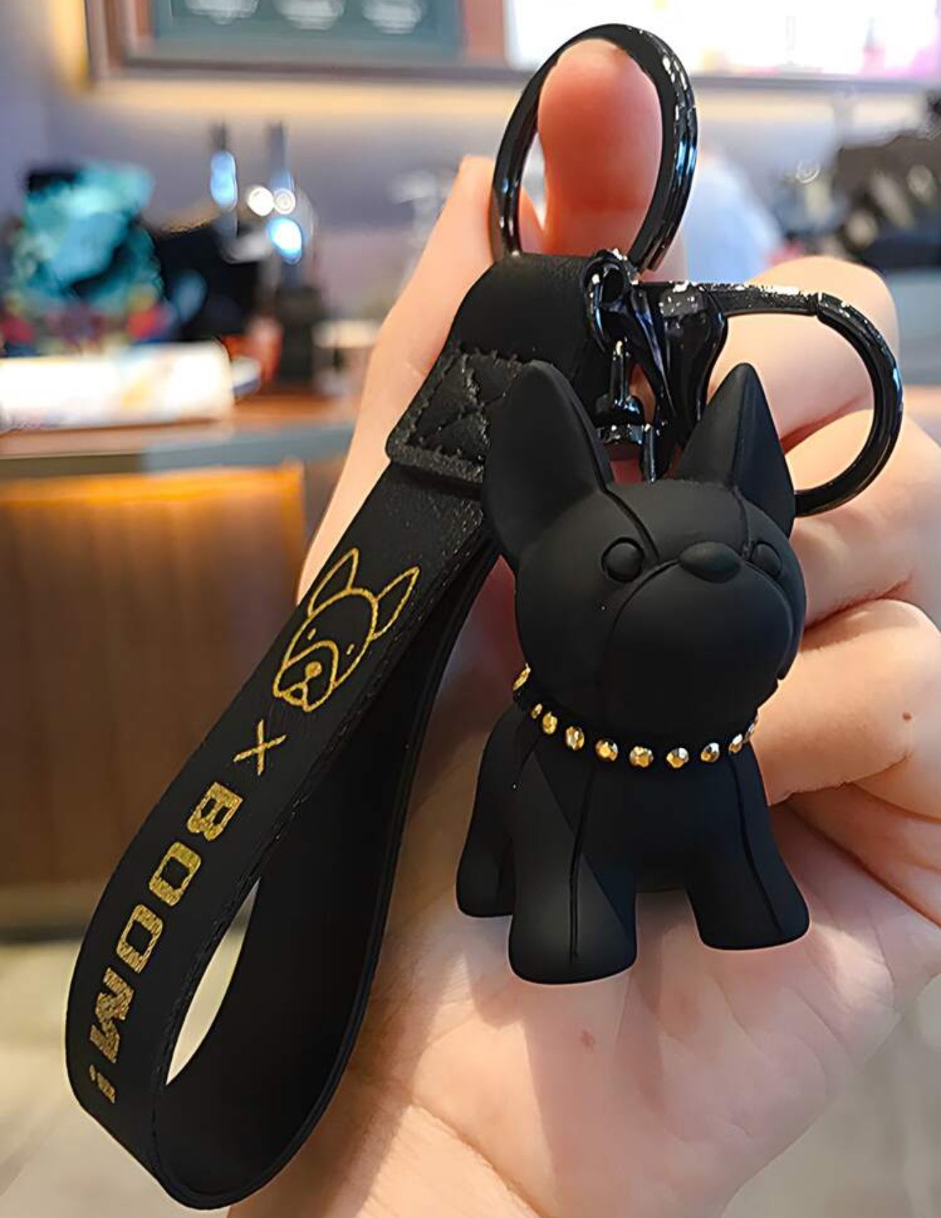 1pc French Bulldog Style Keychain
