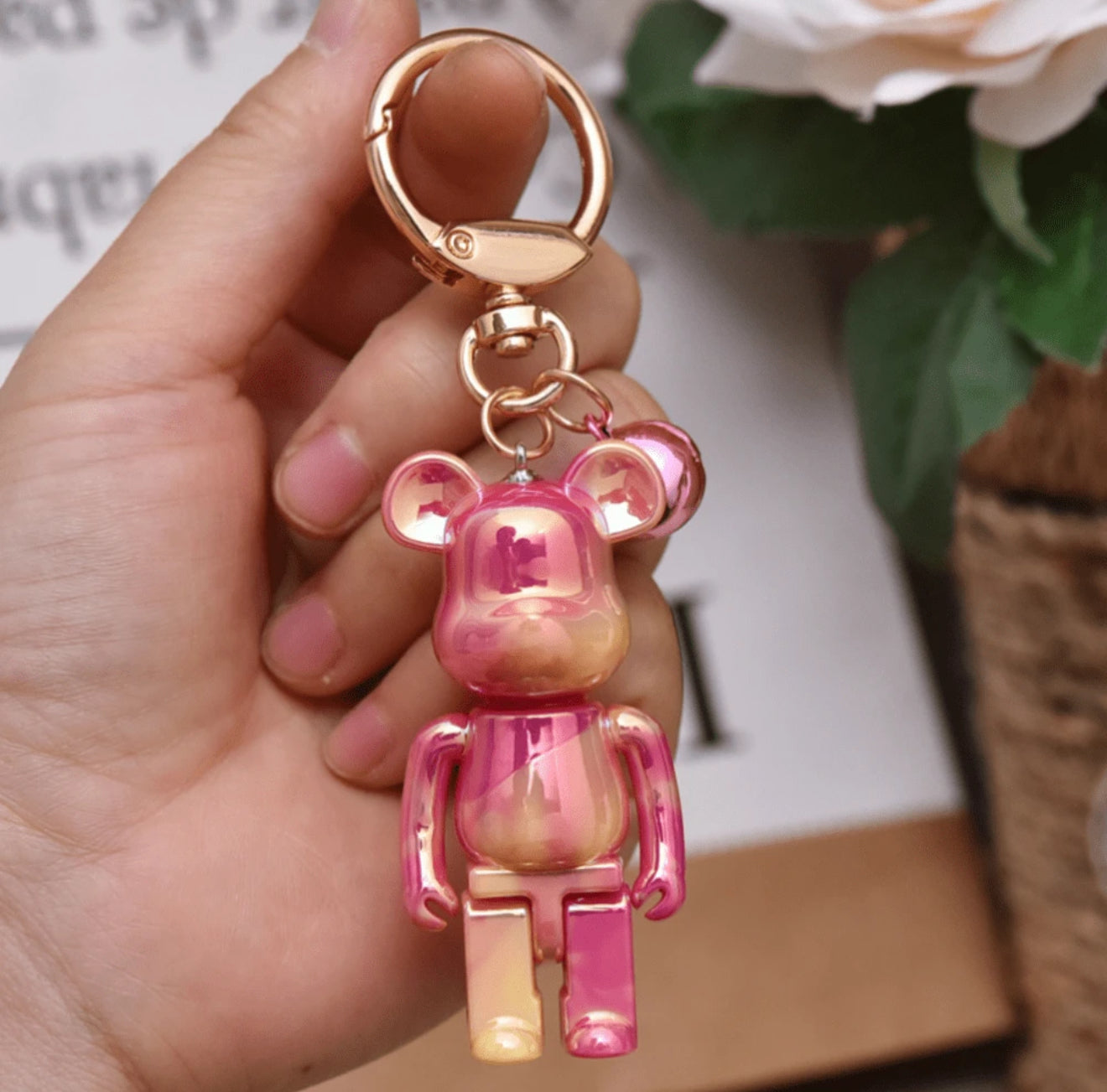 Colorful Teddy Bear Keychain