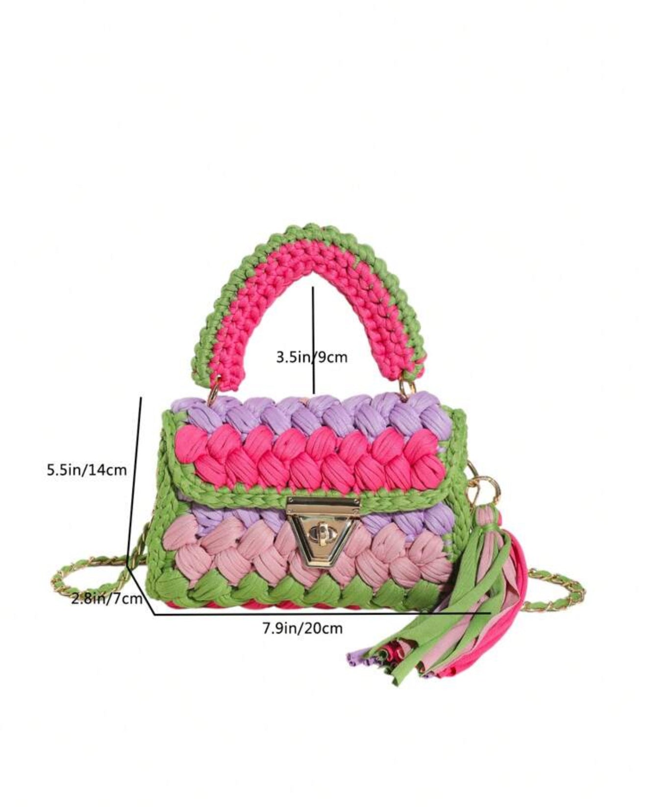 Vibrant Crochet Crossbody Bag
