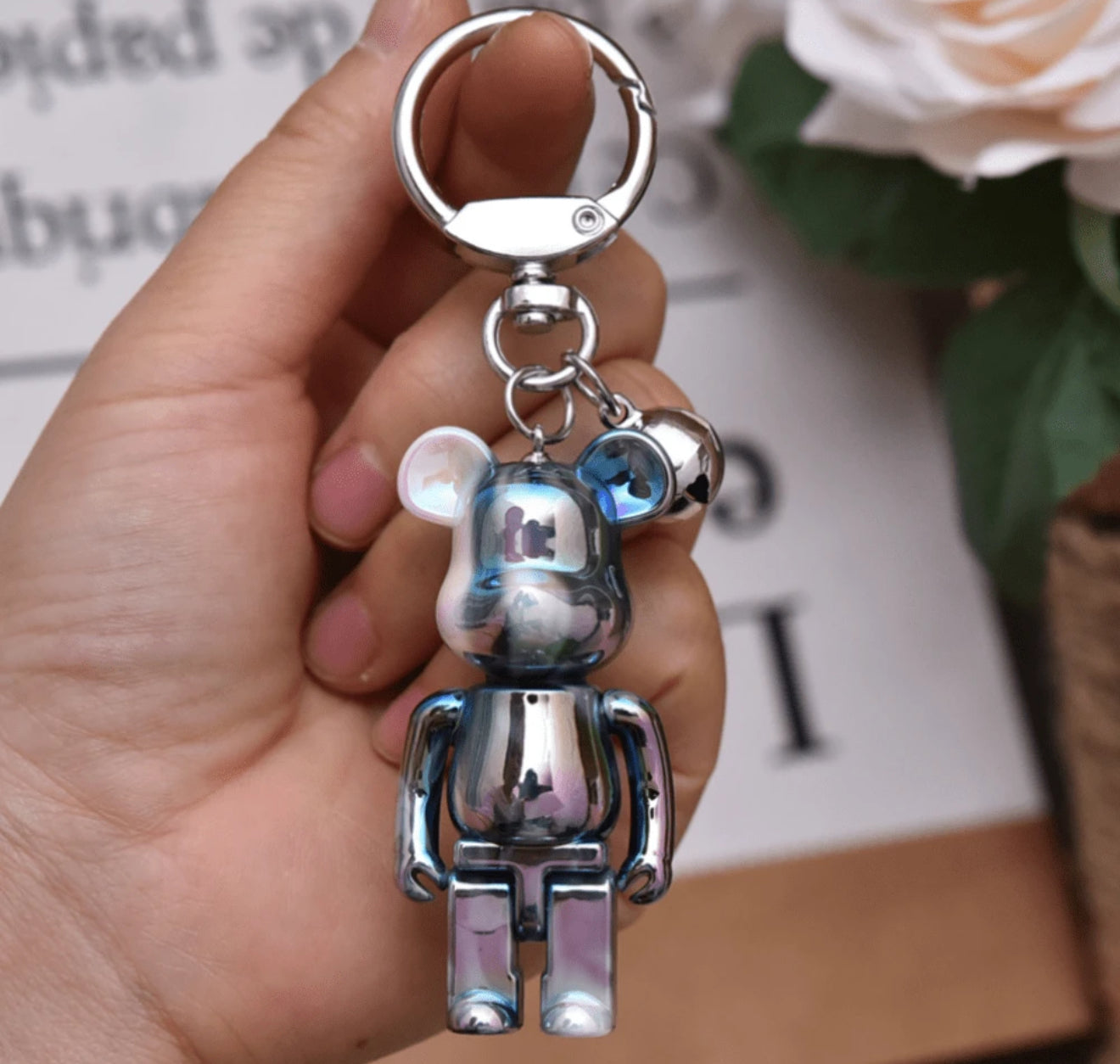 Colorful Teddy Bear Keychain