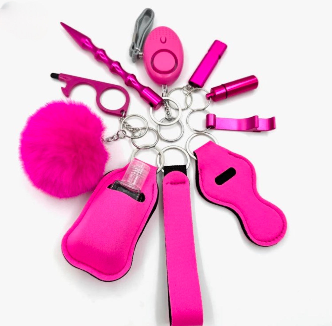Hot Girl Pink Self Defense Keychain