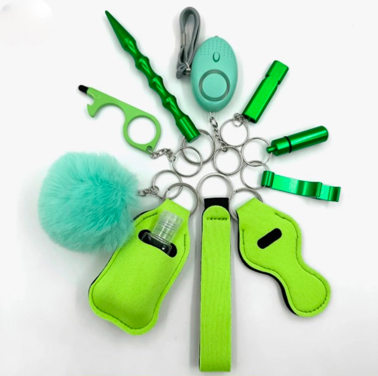 Neon Green Self Defense Keychain