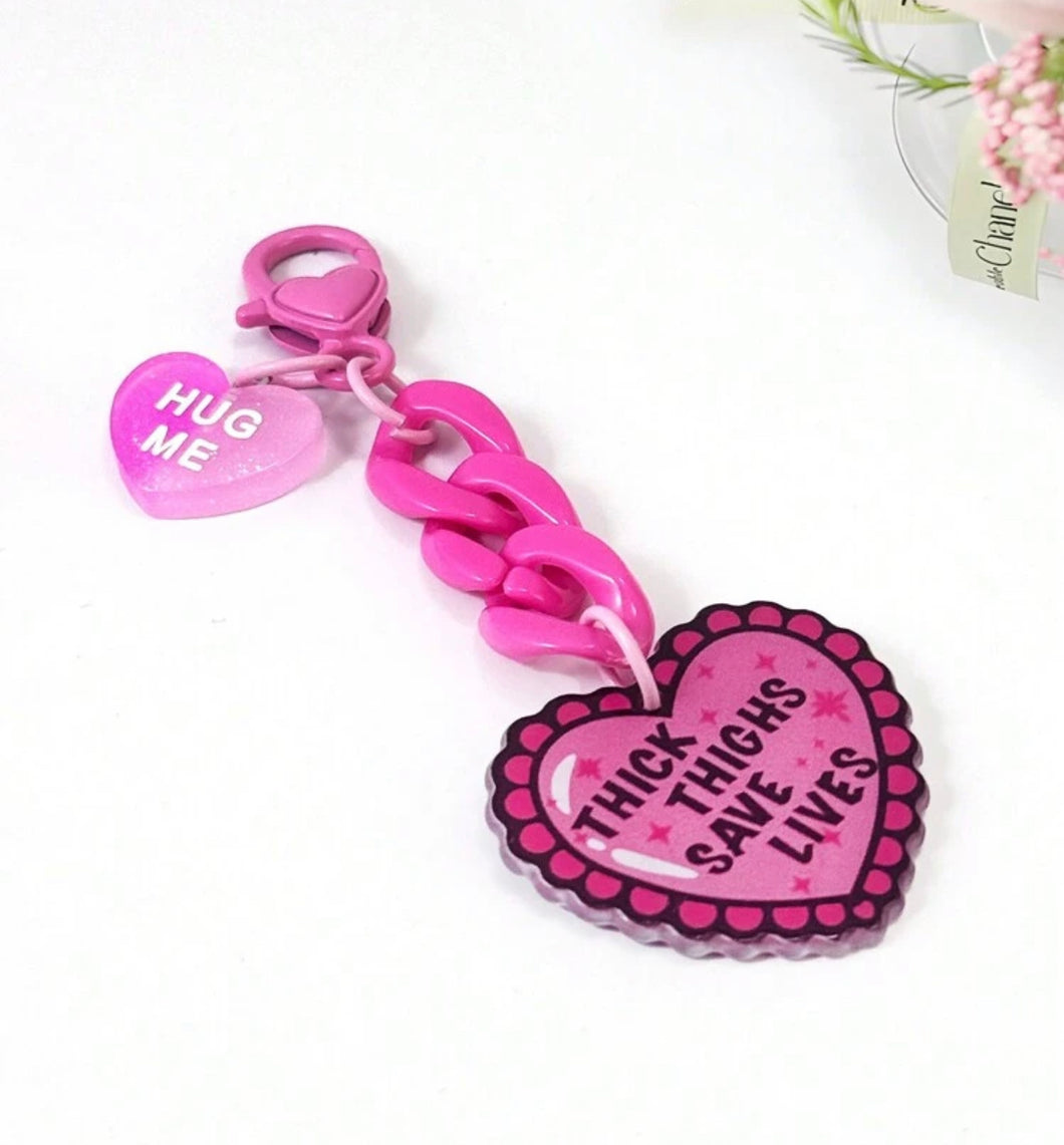 Acrylic Key Save Lives Chain To