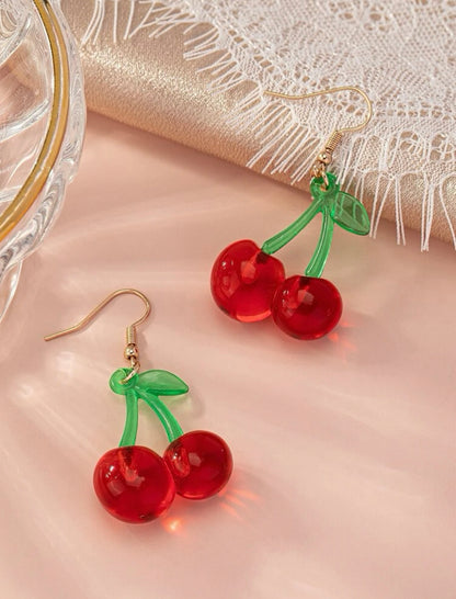 Cherry Drop Earrings