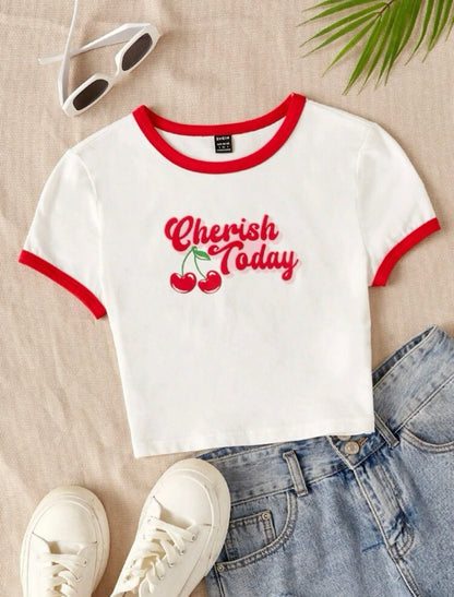 Cherish Today Crop Tee