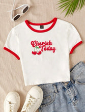Load image into Gallery viewer, Cherish Today Crop Tee
