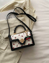 Load image into Gallery viewer, Cute Cherry Printed Fashionable High-Class Lady Square PU Handbag
