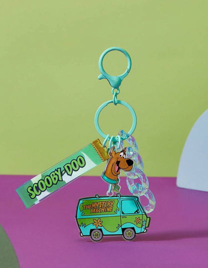 SCOOBY-DOO Cartoon And Letter Pattern Acrylic Keychain For Bags And Purses