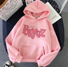 Load image into Gallery viewer, Bratz Letter Printed Over Sized Hooded Sweatshirt
