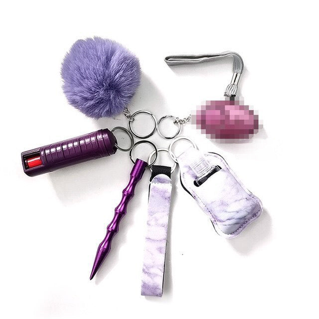 Purple Self Defense Keychain